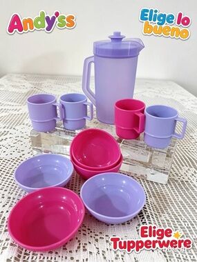 TUPPERWARE MINI PLAY SET KIDS TOY  PITCHER MUGS